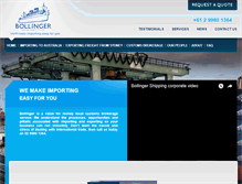 Tablet Screenshot of bollinger.com.au
